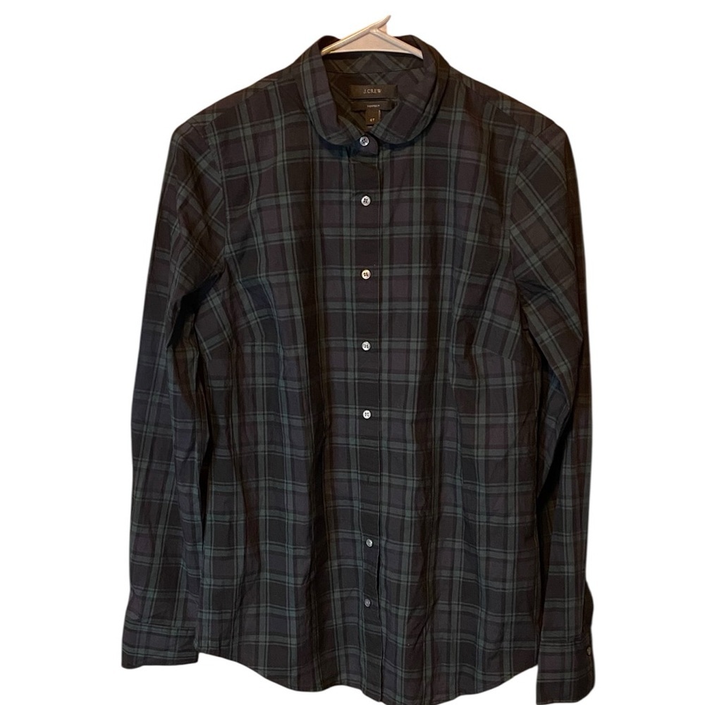 J. Crew Black Casual Button Down Shirt Size 6T